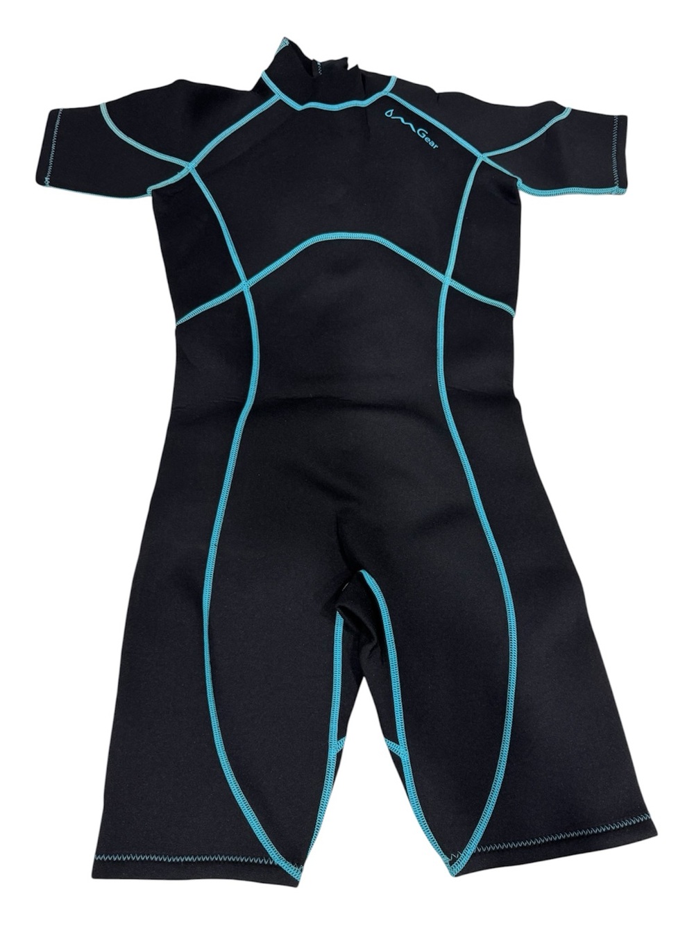 OMGear Short Sleeve Neoprene Wetsuit - Black/Turquoise